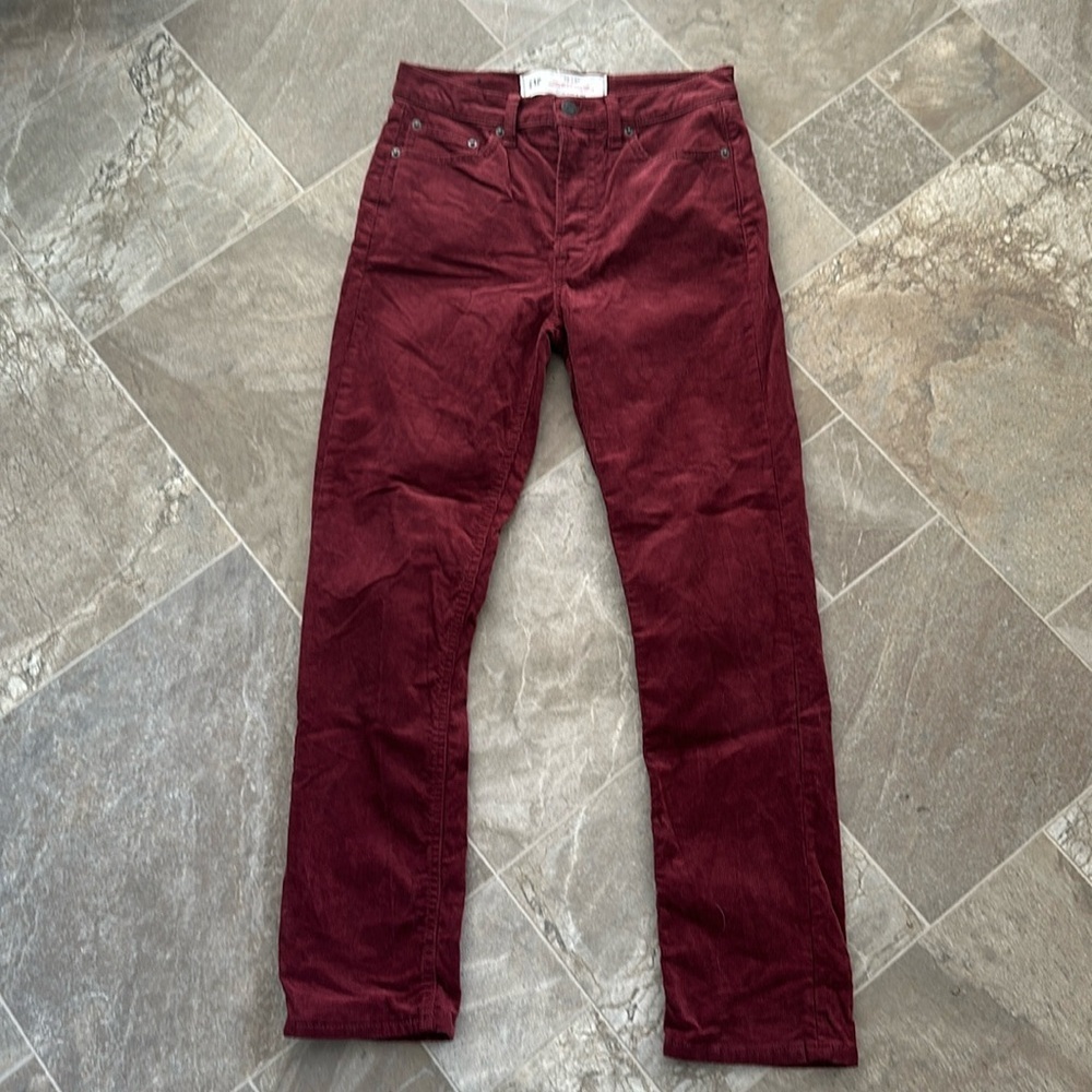 Gap size 25/0R vintage slim High Rise Women’s  Corduroy '90s Straight Pants